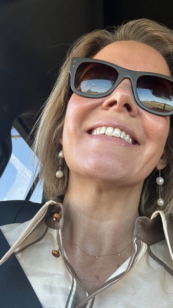 Christmas collection neutral drop earrings