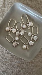 Limited Edition Silver plated Pearl Trinket Hoops