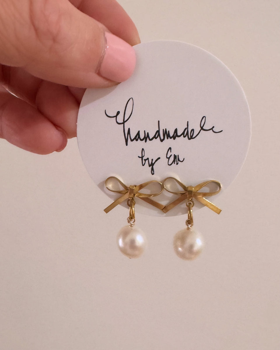 Limited edition Bows with pearls – Handmade By Em Store