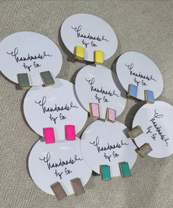 Small Bezel Clay Studs